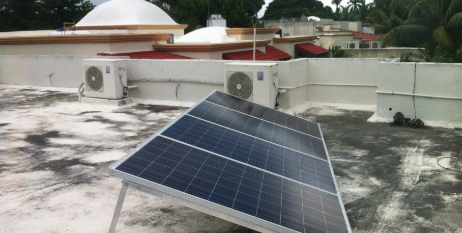 panel solar en azotea