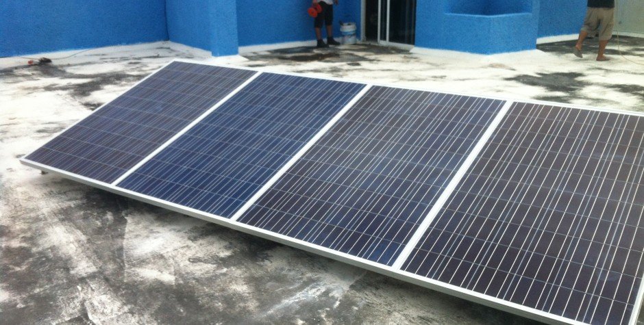 panel solar en azotea